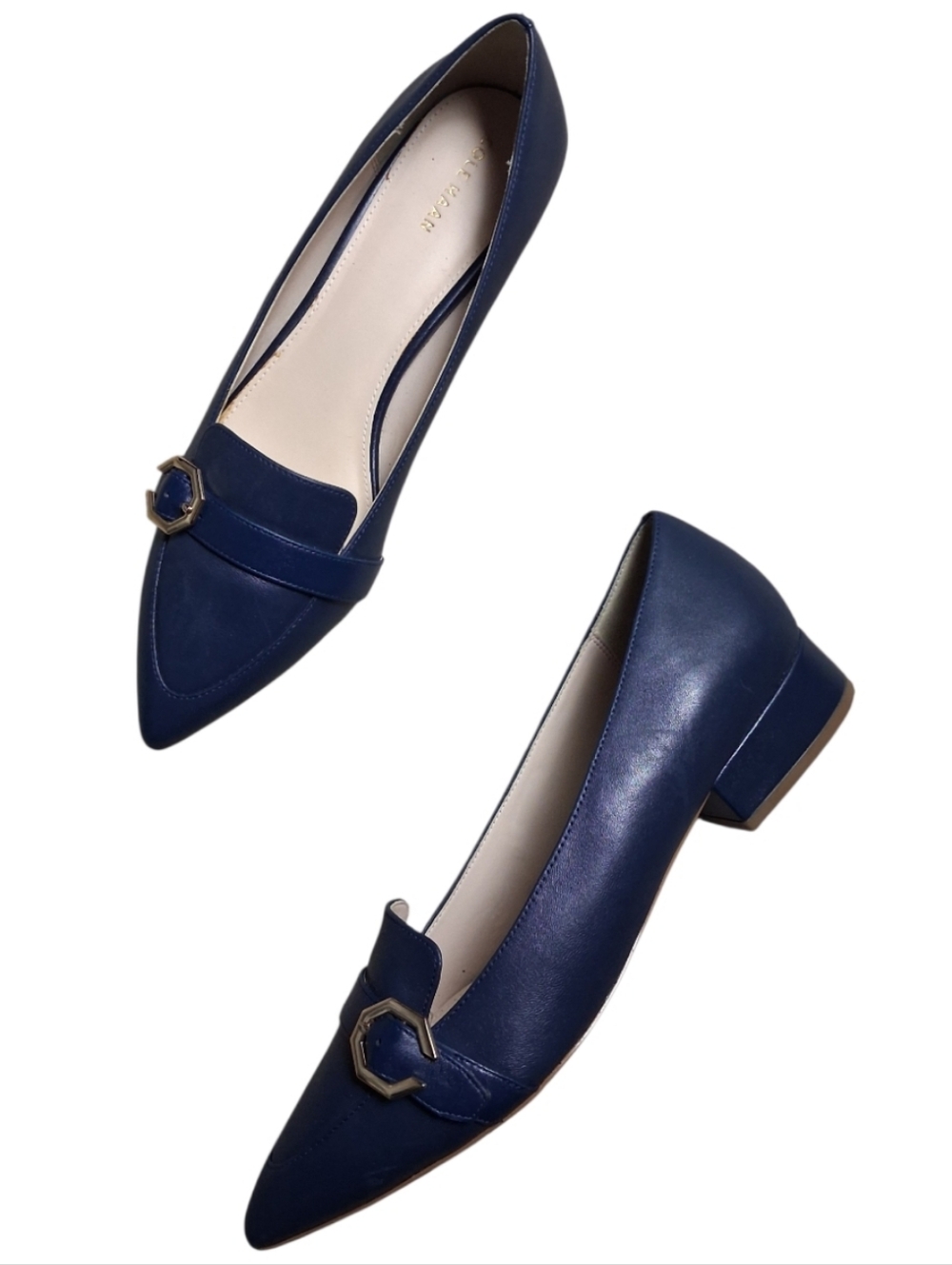 Cole Haan Leela Skimmer Blue Leather Low Heel Shoes Size 9B - Picture 2 of 5